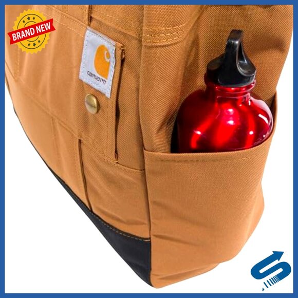 Durable Water-Resistant Tote Bag with Zipper Closure and Interior Pockets - Picture 5 of 7